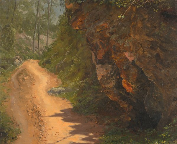Woodland Path, Jamaica  by Frederic Edwin Church - Hand-Painted Oil Painting Reproduction