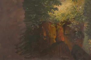 Woodland Scene with Rocks by Frederic Edwin Church Oil Painting
