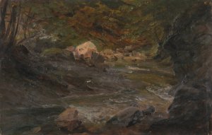 Woodland Stream by Frederic Edwin Church Oil Painting