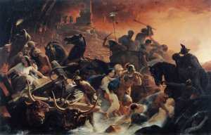 Les Derniers jours de Pompei Oil painting by Frederic-Henri Schopin