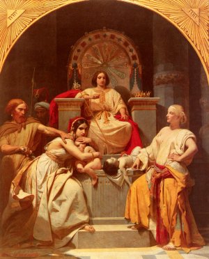 The Judgement of Solomon by Frederic Henri Schopin Oil Painting