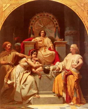 The Judgement of Solomon Oil painting by Frederic Henri Schopin