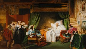 Vision Of Cardinal De Richelieu On His Deathbed by Frederic-Henri Schopin Oil Painting