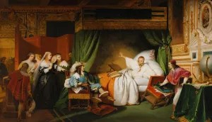 Vision Of Cardinal De Richelieu On His Deathbed Oil painting by Frederic-Henri Schopin