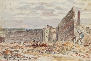 Demolition de la prison Mazas, 23, 25 boulevard Diderot by Frederic Houbron Oil Painting