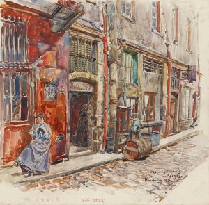 Entree escalier A du Marche des Enfants-Rouges, en 1908. 3eme arrondissement by Frederic Houbron Oil Painting