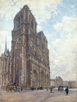 Notre-Dame de Paris by Frederic Houbron Oil Painting