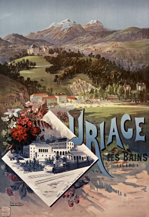 Uriage-les-Bains by Frederic Hugo D' Alesi Oil Painting