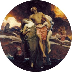 And the Sea Gave Up the Dead Which Were in It by Frederic Leighton Oil Painting
