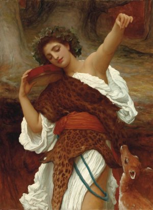 Bacchante by Frederic Leighton Oil Painting
