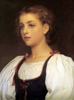 Biondina by Frederic Leighton Oil Painting
