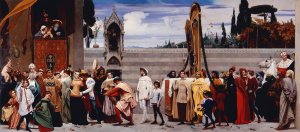 Cimabue's Madonna Carried in Procession by Frederic Leighton Oil Painting