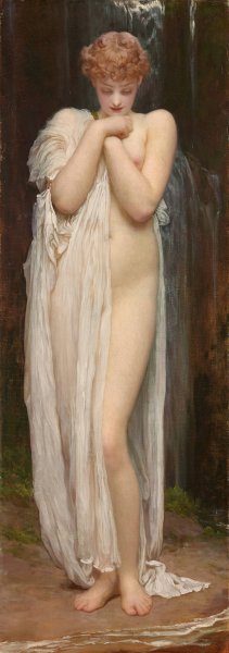 Crenaia, The Nymph Of The Dargle  by Frederic Leighton - Hand-Painted Oil Painting Reproduction