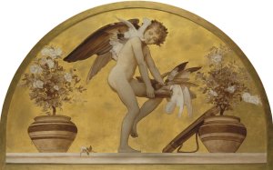 Cupid and Doves by Frederic Leighton Oil Painting
