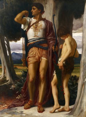 Jonathan's Token to David by Frederic Leighton Oil Painting