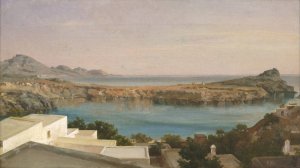 Lindos, Rhodes Oil painting by Frederic Leighton
