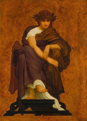 Mnemosyne, Mother of the Muses by Frederic Leighton Oil Painting