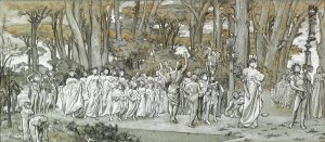 Study For The Daphnephoria by Frederic Leighton Oil Painting