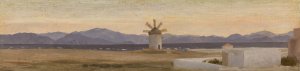 The Mountains of Asia Minor, from Rhodes by Frederic Leighton Oil Painting