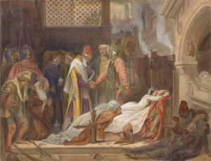 The Reconciliation of the Montagues and the Capulets by Frederic Leighton Oil Painting