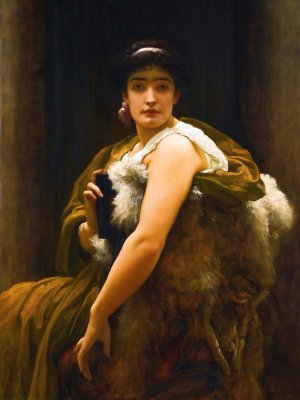 Twixt Hope And Fear by Frederic Leighton Oil Painting