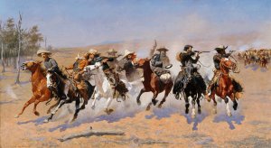 A Dash for the Timber by Frederic Remington Oil Painting