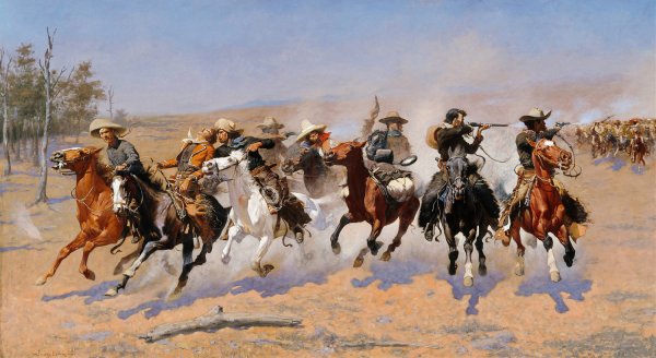Main Product Photo of A Dash for the Timber  Painting by Frederic Remington