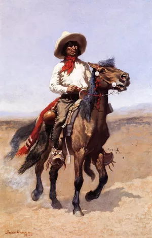 A Regimental Scout painting by Frederic Remington