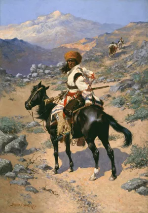 An Indian Trapper by Frederic Remington An Indian Trapper by Frederic Remington Oil Painting