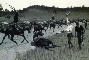 Battle of San Juan painting by Frederic Remington