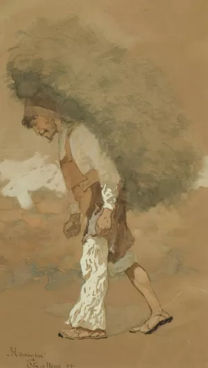 Carrying Fodder by Frederic Remington Oil Painting