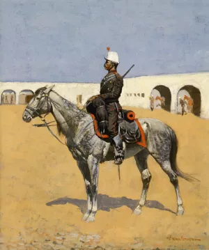 Cavalryman of the Line, Mexico painting by Frederic Remington
