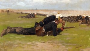 Field Drill for the Prussian Infantry Oil painting by Frederic Remington