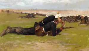 Field Drill for the Prussian Infantry painting by Frederic Remington