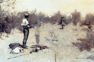 Hello, Jose! also known as Unexpected Guest by Frederic Remington Oil Painting