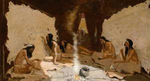 Historians of the Tribe by Frederic Remington Oil Painting