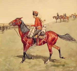 Hussar, Russian Guard Corps Oil painting by Frederic Remington