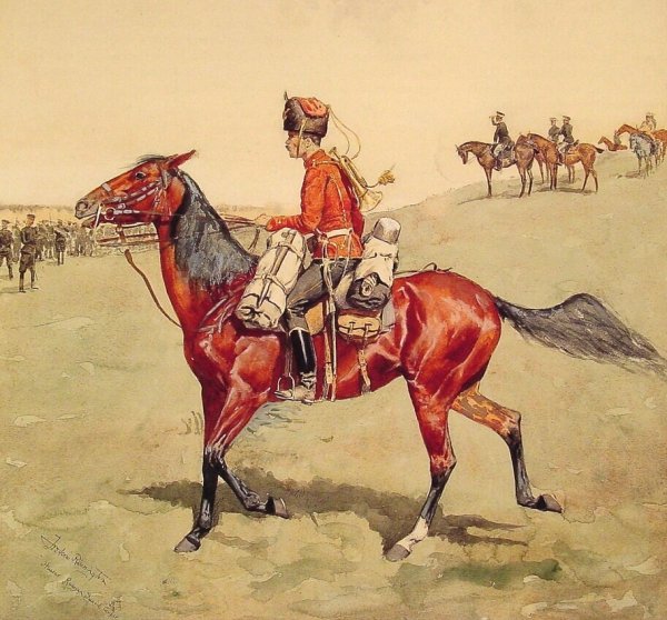 Main Product Photo of Hussar, Russian Guard Corps Painting by Frederic Remington
