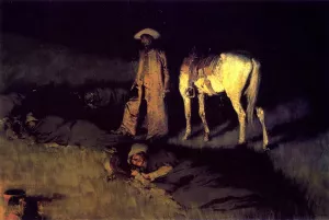 In from the Night Herd painting by Frederic Remington