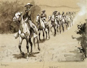 In the Desert painting by Frederic Remington