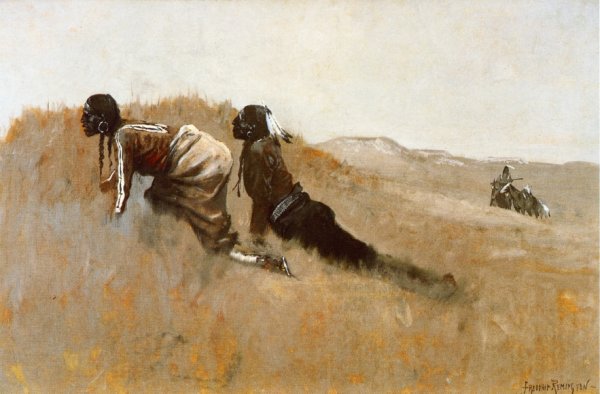 Main Product Photo of Indian Scouts Watching Custer's Advance Painting by Frederic Remington