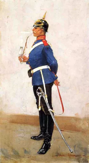 Infantry Officer, Full Dress by Frederic Remington Oil Painting