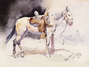 Mexican Pony - Piedras Neagras by Frederic Remington - Oil Painting Reproduction