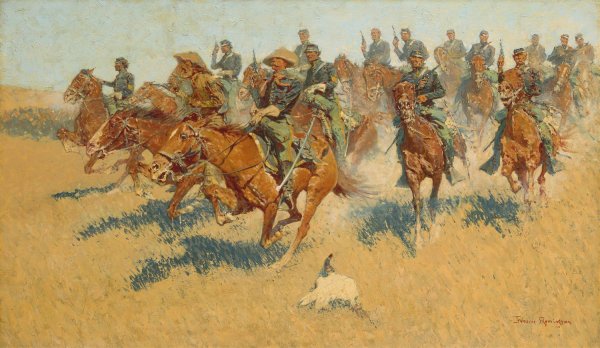 On the Southern Plains  by Frederic Remington - Hand-Painted Oil Painting Reproduction