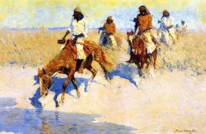 Pool in the Desert by Frederic Remington - Oil Painting Reproduction