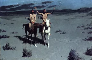 Pretty Mother of the Night Oil painting by Frederic Remington