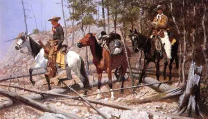 Prospecting for Cattle Range by Frederic Remington - Oil Painting Reproduction