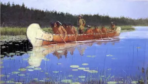 Radisson and Groseilliers by Frederic Remington Oil Painting