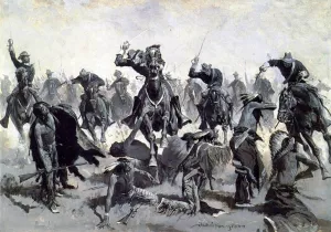 Sabre Charge by Frederic Remington - Oil Painting Reproduction