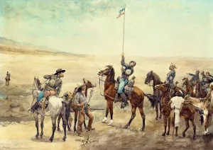 Signaling the Main Command painting by Frederic Remington